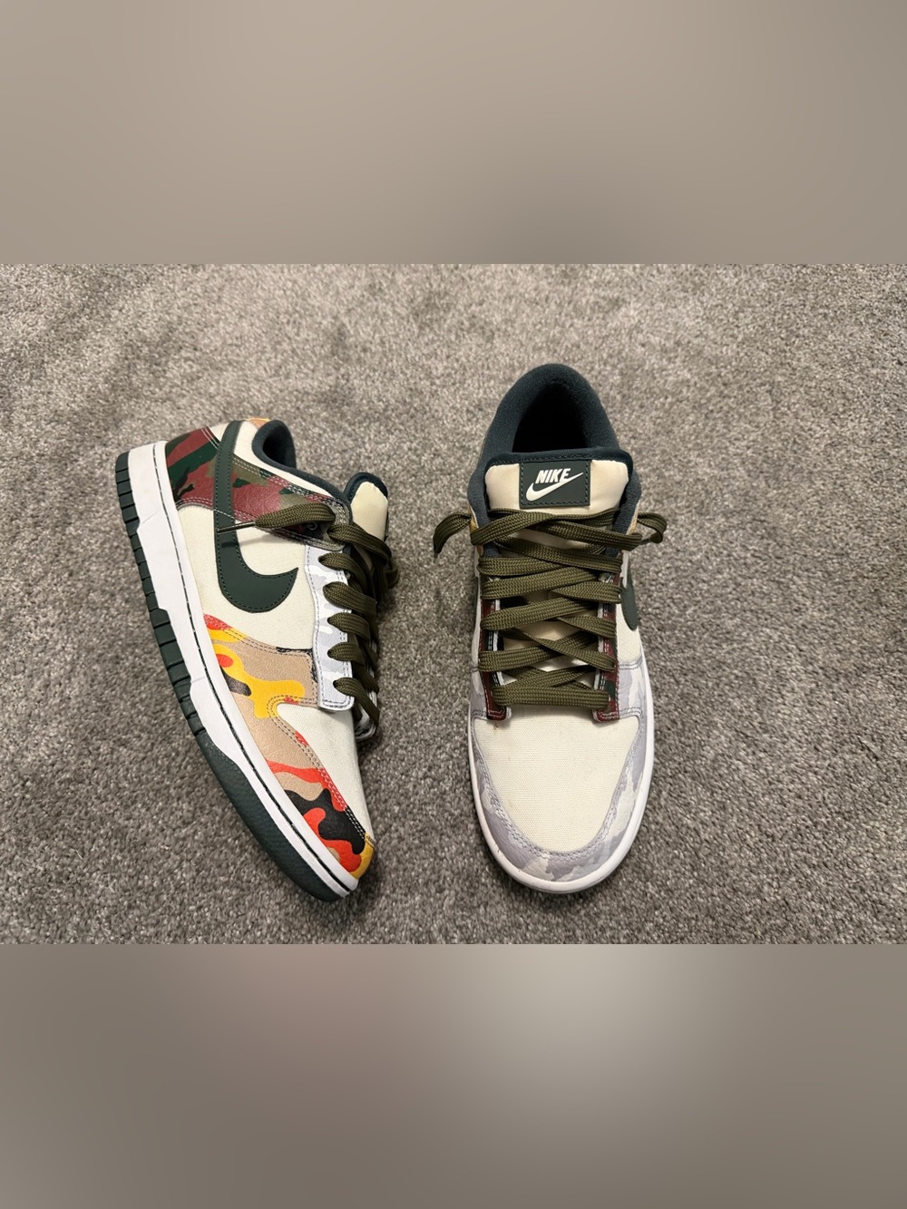 Size 10 - Nike Dunk Low SE Sail Multi-Camo Men’s